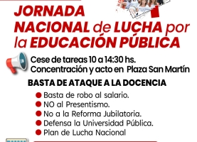 Jornada Nacional de lucha por la Educación Pública